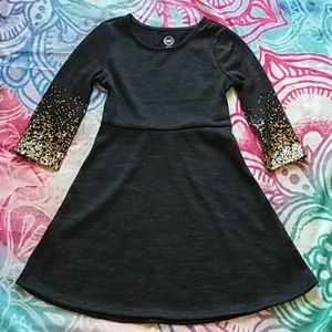 Worn Once Girls Dress with Gold Splatter